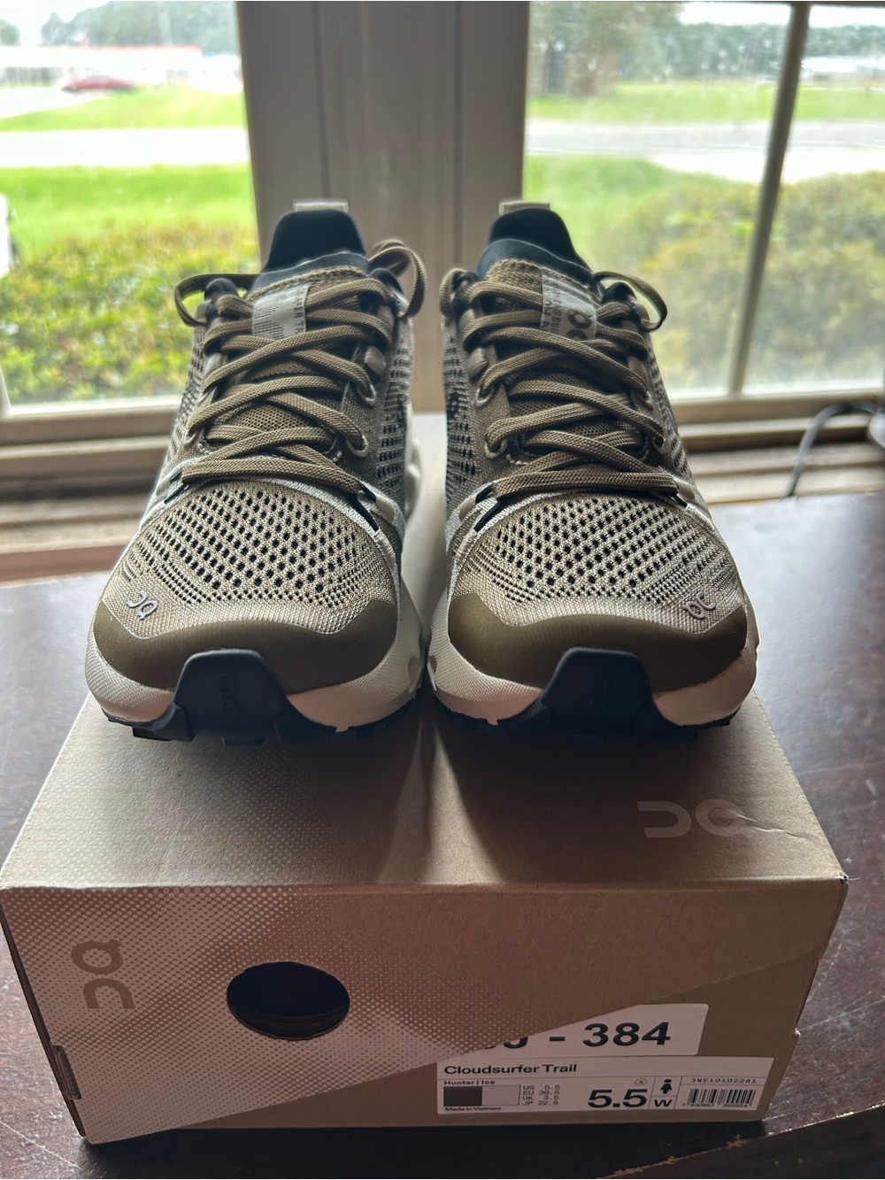 On Running Cloudsurfer Trail Olive/Tan Women's Athletic Shoes